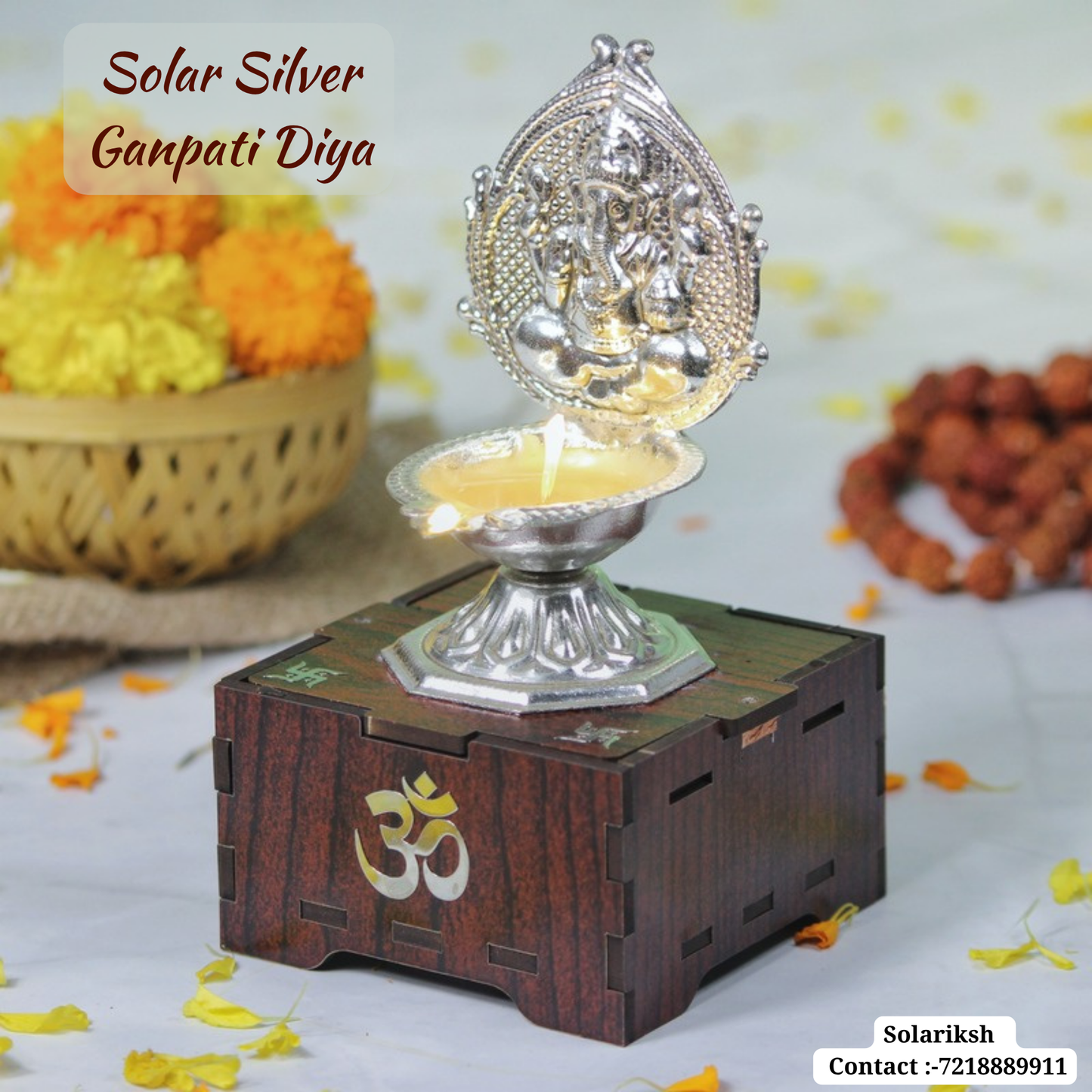 Solar Silver Ganesha