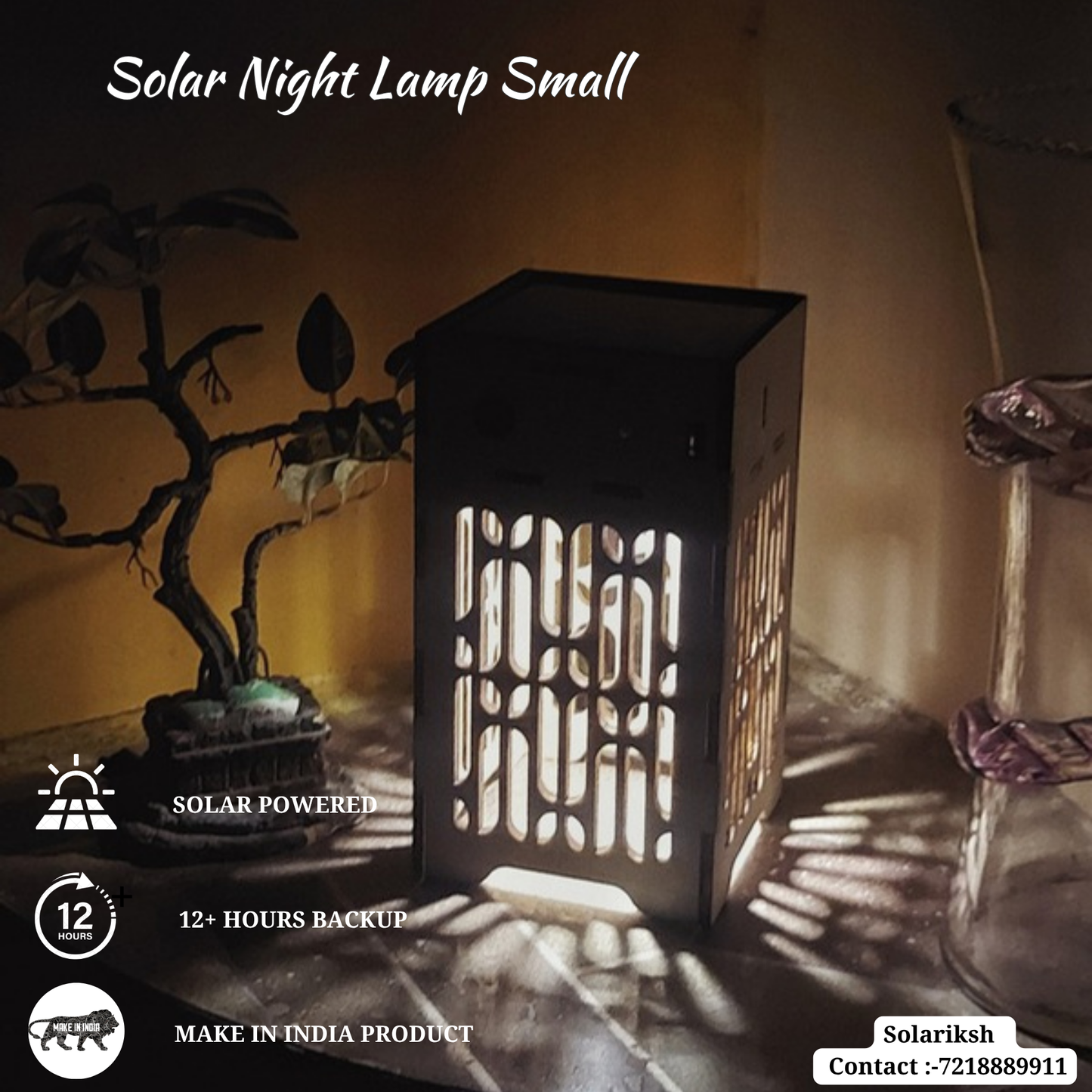 Solar Night Lamp Small 70mm x 70mm